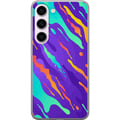 Pikkukuva 1 / 3: Yhteensopiva Puhelinkuori Samsung Galaxy S23 Värikäs abstrakti kuvio, jossa on virtaavia muotoja modernissa designissa