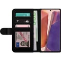 Miniatyrbillede 2 af 3: Kompatibel Tegnebogsetui til Samsung Galaxy Note20 Pastel-splashdesign – Abstrakt kunst i rosa, blåt og lilla farvemønster