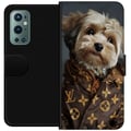 Miniatyrbillede 1 af 3: Kompatibel Tegnebogsetui til OnePlus 9 Pro Lille hund i luksusjakke, elegant og sjovt design til modeelskere og hundeejere med stil