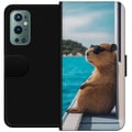 Miniatyrbilde 1 av 3: Kompatibelt Lommeboketui til OnePlus 9 Pro Kapybara ved havet med solbriller, humoristisk sjarmerende design med avslappet feriestemning