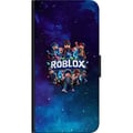 Miniatyrbilde 2 av 2: Kompatibelt Lommeboketui til Samsung Galaxy A03s Roblox-gamingdesign med avatarer, galaksebakgrunn i blå og lilla toner, populær Roblox-stil, episk t