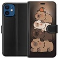 Miniatyrbilde 1 av 3: Kompatibelt Lommeboketui til Apple iPhone 12 Kapybara Kawaii søt dyrefigur