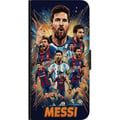 Miniatyrbillede 3 af 3: Kompatibel Tegnebogsetui til OnePlus 9 Pro Messi-plakat Argentina Barcelona fodboldlegende GOAT verdensmesterskab nummer 10 fodboldspiller retrokunst