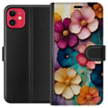 Miniatyrbillede 1 af 3: Kompatibel Tegnebogsetui til Apple iPhone 11 Blomster Farver