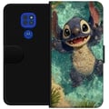 Miniatyrbillede 1 af 3: Kompatibel Tegnebogsetui til Motorola Moto G9 Play Glad blåt fantasivæsen, der leger i krystalklart vand, tropisk stemning