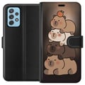 Pikkukuva 1 / 3: Yhteensopiva Lompakkokotelo Samsung Galaxy A52 5G Kapybara Kawaii söpö eläinhahmo