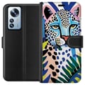 Miniatyrbillede 1 af 3: Kompatibel Tegnebogsetui til Xiaomi 12 Pro Livlig Leopard