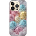 Miniatyrbild 1 av 3: Kompatibelt Mobilskal till Apple iPhone 14 Pro Pastell marängmotiv med candy färger rosa blå och gult söt bakdesign för fikaälskare