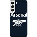 Miniatyrbild 1 av 3: Kompatibelt Mobilskal till Samsung Galaxy S22 5G Arsenal logga i mörkblått vitt klassiskt fotbollsmotiv för Premier League fans
