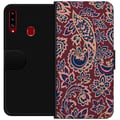 Pikkukuva 1 / 2: Yhteensopiva Lompakkokotelo Samsung Galaxy A20s Paisley itämainen kuvio boho intialainen kuvio vintage koristeet kukat retro tekstiili tapetti korist