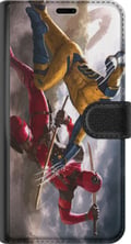 Miniatyrbild 3 av 3: Kompatibelt Plånboksfodral till Samsung Galaxy S21 Wolverine Deadpool