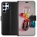 Pikkukuva 1 / 3: Yhteensopiva Lompakkokotelo Samsung Galaxy S22 Ultra 5G Balloon Pup värikäs ilmapallokoira pop art -lasityylissä, sateenkaaren värit ja moderni trend