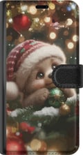 Pikkukuva 3 / 3: Yhteensopiva Lompakkokotelo Apple iPhone 11 Joulun nukkuva karhu palloja söpö karhu tunnelmalliset valot joulu kawaii lämmin juhla söpö talvi juliste