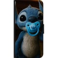 Miniatyrbilde 2 av 2: Kompatibelt Lommeboketui til Samsung Galaxy A03s Stitch & Napp - babytema med søt karakter