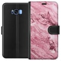 Miniatyrbilde 1 av 3: Kompatibelt Lommeboketui til Samsung Galaxy S8 Glitrer Marmor