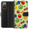Miniatyrbillede 1 af 3: Kompatibel Tegnebogsetui til Samsung Galaxy S20 FE Frugtmønster med ananas, melon og kirsebær, farverigt design, der spreder glæde og sommerenergi