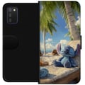 Miniatyrbillede 1 af 2: Kompatibel Tegnebogsetui til Samsung Galaxy A03s Stitch Disney-figur med tropisk strandmotiv