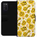 Miniatyrbilde 1 av 2: Kompatibelt Lommeboketui til Samsung Galaxy A03s Lekent smileymønster med gule former i moderne grafisk stil