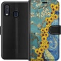 Miniatyrbild 1 av 3: Kompatibelt Plånboksfodral till Samsung Galaxy A40 Van Gogh poster sunflower Starry Night konst blommor målning artistisk retro art impressionism des