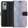 Miniatyrbillede 1 af 3: Kompatibel Tegnebogsetui til Xiaomi 12 Glitter Leopard