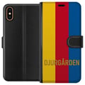 Miniatyrbillede 1 af 3: Kompatibel Tegnebogsetui til Apple iPhone XS Djurgården – fodbold