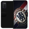 Miniatyrbilde 1 av 2: Kompatibelt Lommeboketui til Samsung Galaxy A03s Chelsea FC-emblem i 3D-stil med blå, hvite og røde detaljer som gir et kraftfullt, elegant sportsmot
