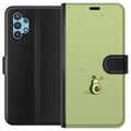 Miniatyrbillede 1 af 3: Kompatibel Tegnebogsetui til Samsung Galaxy A32 5G Sød avocadodesign i grønt, sød moderne illustration, der spreder glæde og frisk energi
