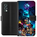 Miniatyrbillede 1 af 3: Kompatibel Tegnebogsetui til OnePlus Nord 2 5G Roblox futuristisk neonverden med spilcontrollere, figurer og lyseffekter – perfekt til alle gamingfan