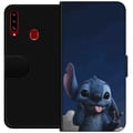 Miniatyrbillede 1 af 2: Kompatibel Tegnebogsetui til Samsung Galaxy A20s Stitch Disney blå alien Lilo og Stitch kawaii-karakter nattehimmel stjernehimmel sød tegnekunst