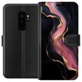 Miniatyrbillede 1 af 3: Kompatibel Tegnebogsetui til Samsung Galaxy S9+ Marmormønster luksusdesignsten