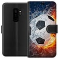 Miniatyrbillede 1 af 3: Kompatibel Tegnebogsetui til Samsung Galaxy S9+ Fodbold Ild