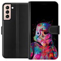 Miniatyrbild 1 av 3: Kompatibelt Plånboksfodral till Samsung Galaxy S21 Star Wars Stormtrooper