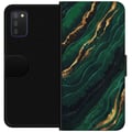 Miniatyrbilde 1 av 2: Kompatibelt Lommeboketui til Samsung Galaxy A03s Marmor Gull Grønn