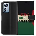 Miniatyrbild 1 av 3: Kompatibelt Plånboksfodral till Xiaomi 12 Pro Stand with Palestine – solidaritetsdesign med starkt budskap