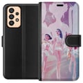 Pikkukuva 1 / 3: Yhteensopiva Lompakkokotelo Samsung Galaxy A33 5G K-Pop Demon Hunters -hopeinen idolitrio – futuristinen K-pop-henkinen ryhmäsuunnittelu kimaltelevin