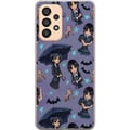 Pikkukuva 1 / 3: Yhteensopiva Puhelinkuori Samsung Galaxy A33 5G Wednesday Addams sarjakuvajuliste goottilainen Netflix-sarja lepakot käsi Thing violetti tausta söpö
