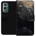 Pikkukuva 1 / 3: Yhteensopiva Lompakkokotelo OnePlus 9 Pro Musta kulta abstrakti