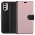 Miniatyrbilde 1 av 3: Kompatibelt Lommeboketui til Motorola Moto G31 Rosa Hjärna Design