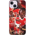 Pikkukuva 1 / 3: Yhteensopiva Puhelinkuori Apple iPhone 14 Plus Arsenal-kollaasimuotoilu – Eberechi Eze punaisessa paidassa, useita kuvituksia