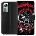 Pikkukuva 1 / 3: Yhteensopiva Lompakkokotelo Xiaomi 12 Motörhead-pääkallo punaisena ja mustana, hard rock -design klassisen metallin ja energian ystäville