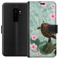 Miniatyrbillede 1 af 3: Kompatibel Tegnebogsetui til Samsung Galaxy S9+ Skildpadder og hibiscus tropisk design med blomster og vand rolig feriestemning inspireret af hav og