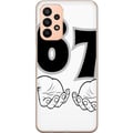 Miniatyrbilde 1 av 3: Kompatibelt Mobildeksel til Samsung Galaxy A23 67 meme-hender-illustrasjon i svart-hvitt – stilren 6–7-grafikk med hender og et tydelig minimalistisk