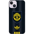 Miniatyrbillede 1 af 3: Kompatibel Mobilcover til Apple iPhone 14 Plus Manchester United plakat Adidas våbenskjold fodboldklub Premier League logo gul sort retro design kuns