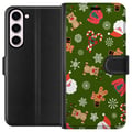 Pikkukuva 1 / 3: Yhteensopiva Lompakkokotelo Samsung Galaxy S23+ Vihreä Joulukuviointi