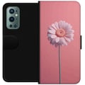 Miniatyrbilde 1 av 3: Kompatibelt Lommeboketui til OnePlus 9 Pro Enkel rosa blomst på lys bakgrunn elegant minimalistisk design perfekt for en stilren look