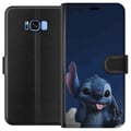 Miniatyrbilde 1 av 3: Kompatibelt Lommeboketui til Samsung Galaxy S8 Stitch Disney blå alien Lilo og Stitch kawaii-karakter nattehimmel stjernehimmel søt tegnekunst