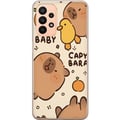 Miniatyrbilde 1 av 3: Kompatibelt Mobildeksel til Samsung Galaxy A23 Kawaii-kapibaraillustrasjon – Søt tegnet design med ender og appelsiner