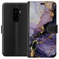 Miniatyrbillede 1 af 3: Kompatibel Tegnebogsetui til Samsung Galaxy S9+ Lilla Marmor
