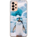 Miniatyrbilde 1 av 3: Kompatibelt Mobildeksel til Samsung Galaxy A23 Pingvin med briller morsomt vinterdesign humoristisk kald stil med is hav og en trendy moderne følelse