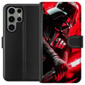 Pikkukuva 1 / 3: Yhteensopiva Lompakkokotelo Samsung Galaxy S23 Ultra Darth Vader punaisella valomiekalla, voimakas futuristinen design, joka on saanut inspiraationsa